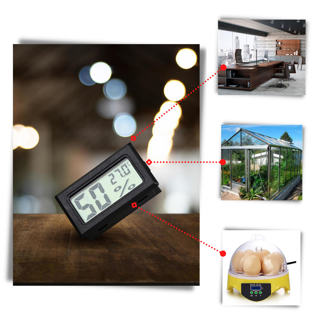 Mini termómetro higrómetro LCD digital