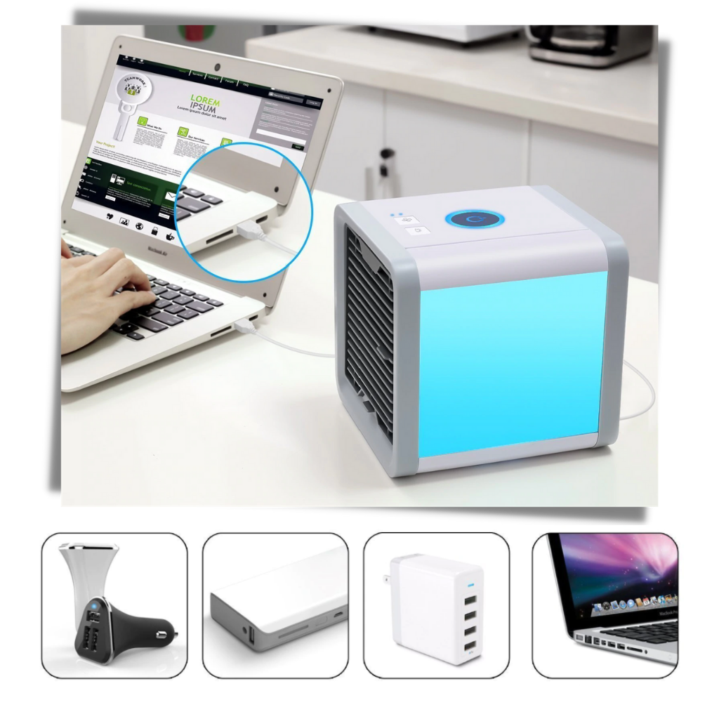 Mini climatizador de aire USB