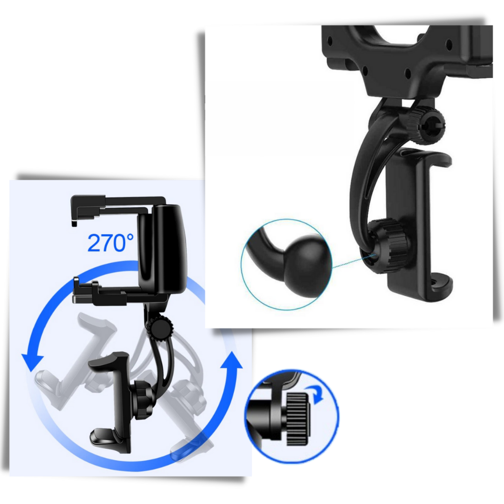 Soporte para teléfono en el espejo retrovisor del coche - Ozerty