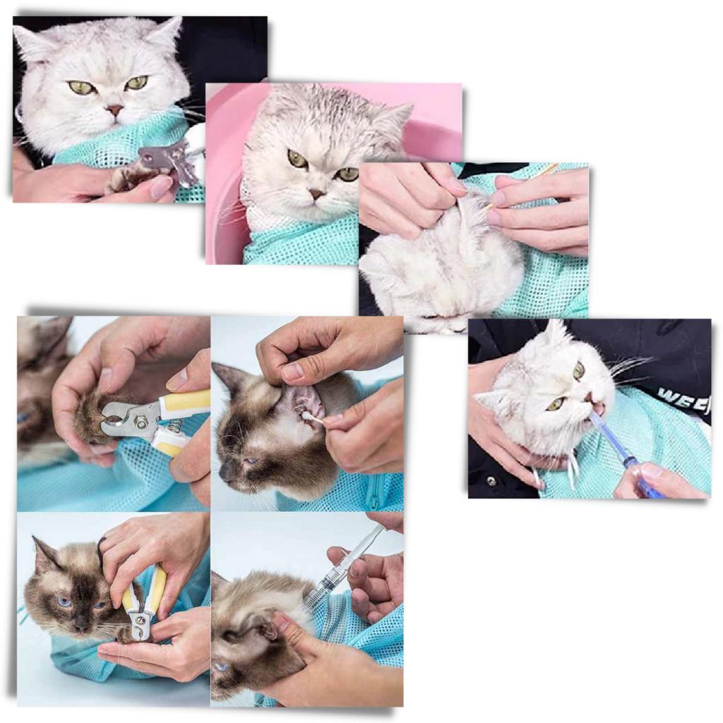 Bolsa de malla multifunción para el aseo de mascotas - Ozerty