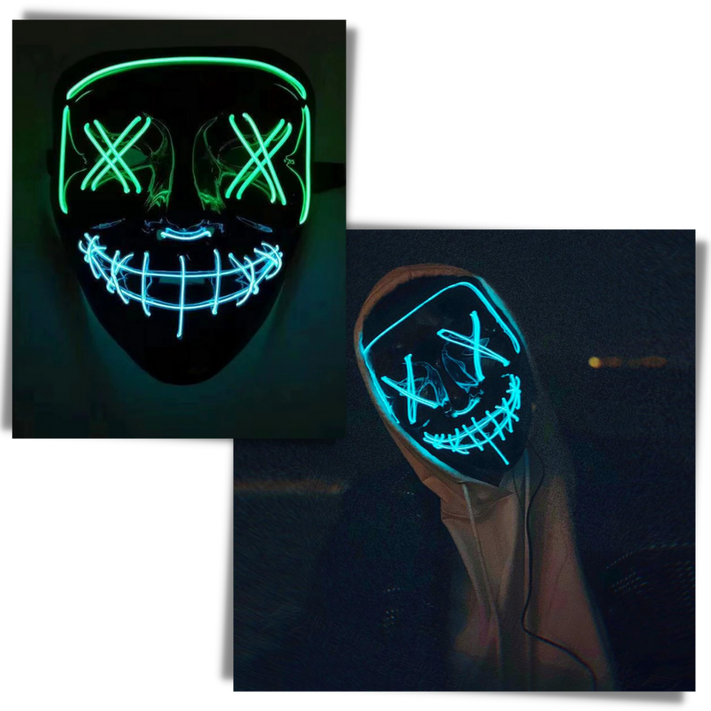 Máscara LED de neón - Ozerty