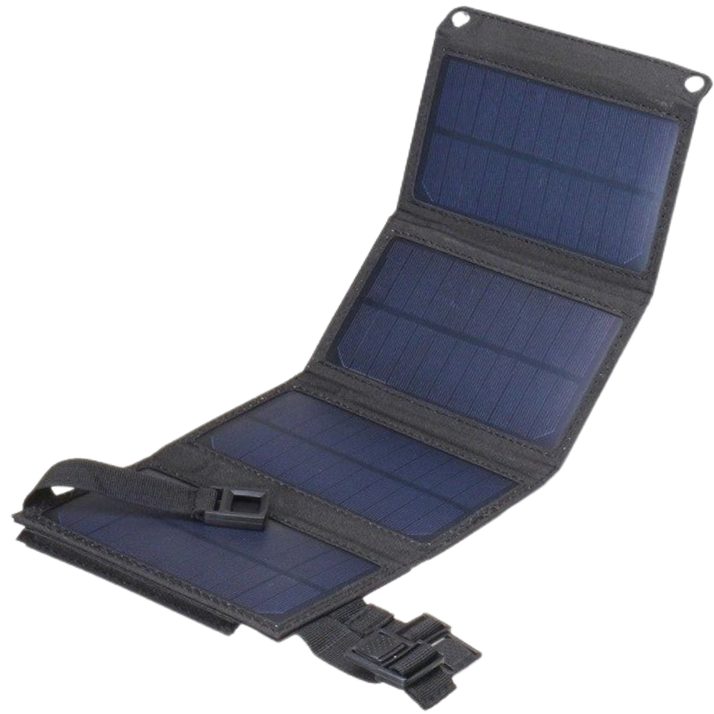 Cargador de panel solar portátil con 2 puertos USB - Ozerty