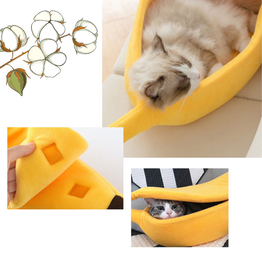 Cama para mascotas en forma de plátano - Ozerty