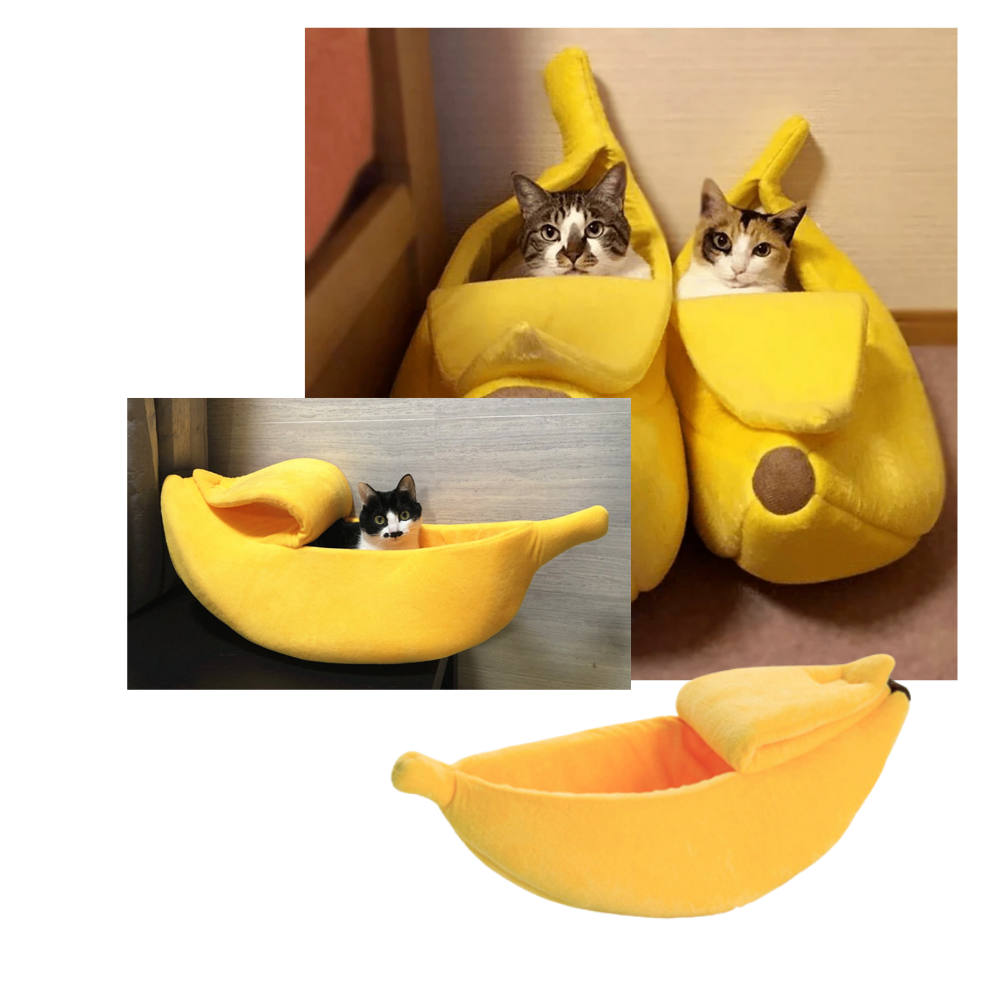 Cama para mascotas en forma de plátano - Ozerty