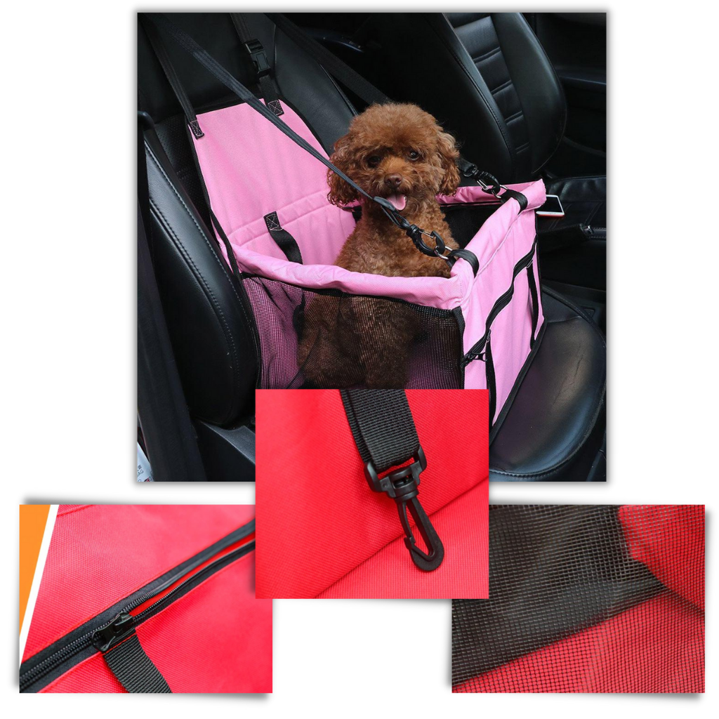 Asiento ajustable para el transporte de mascotas en el coche - Ozerty