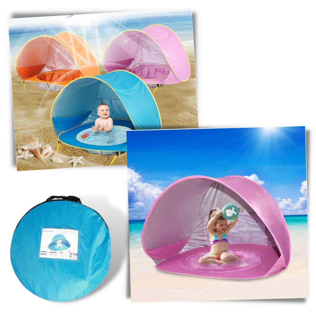 Carpa portátil para bebés con minipiscina - Ozerty