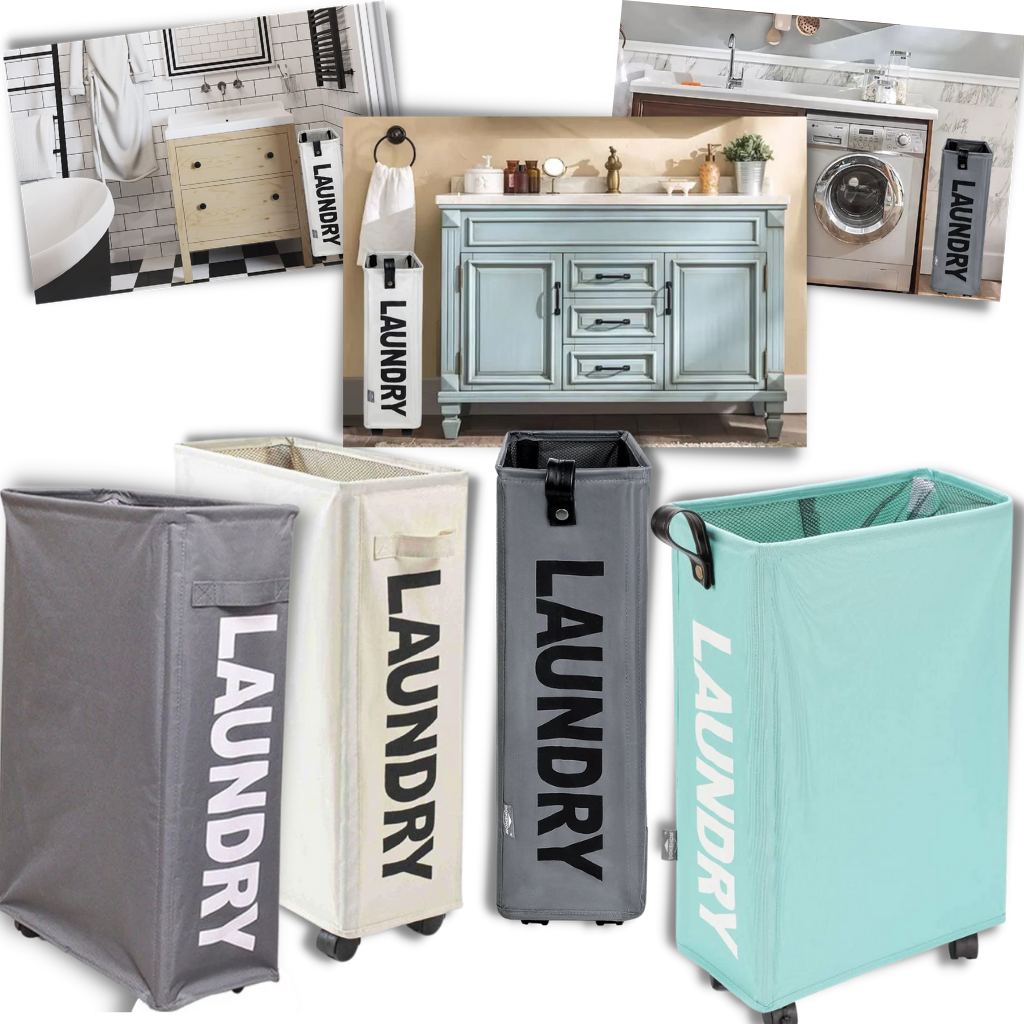 Cesto de la ropa sucia portátil con ruedas - Ozerty