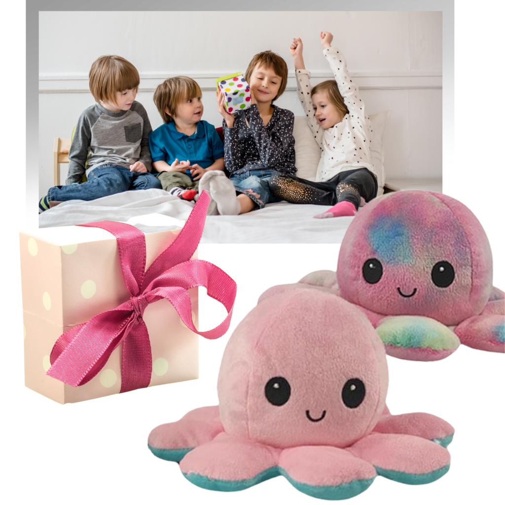 Mini pulpo reversible de peluche - Ozerty
