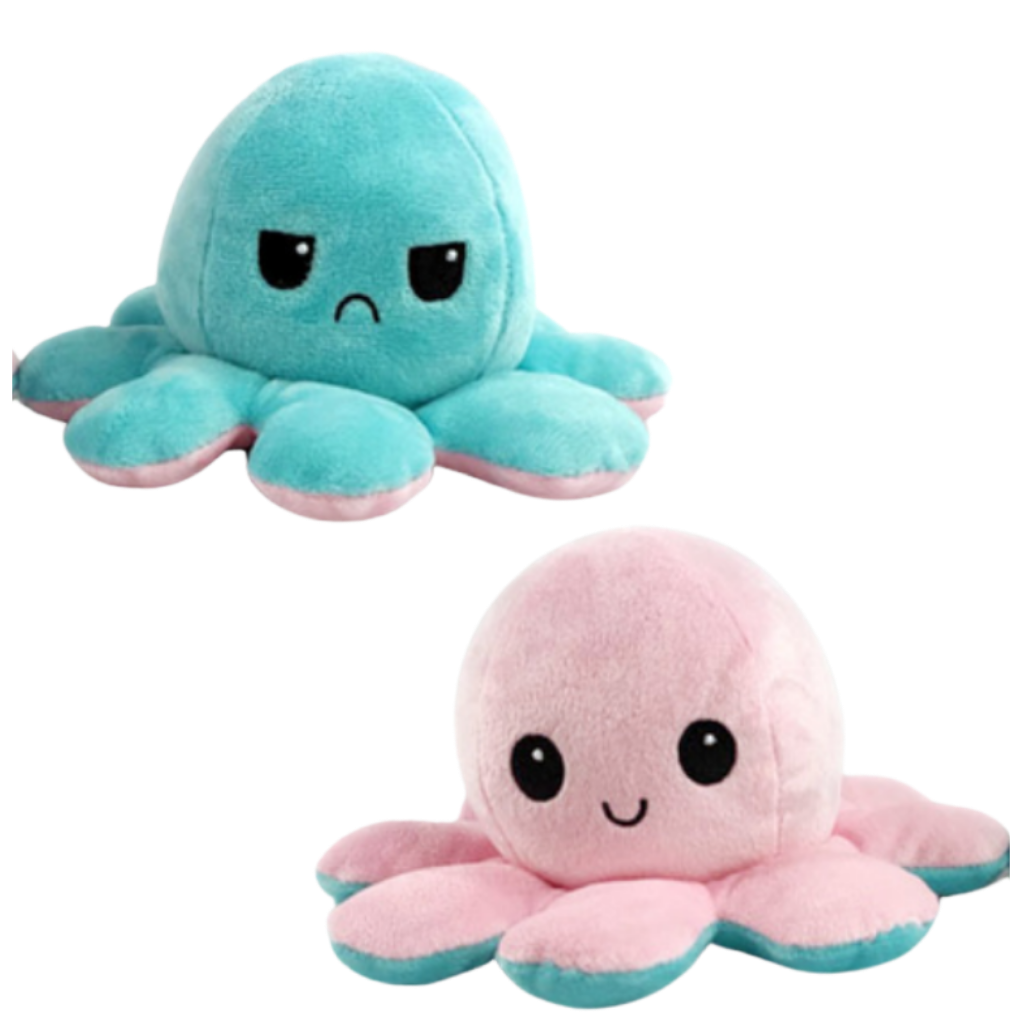 Mini pulpo reversible de peluche - Ozerty