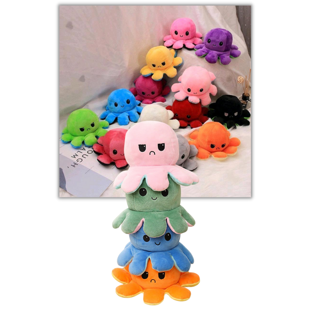 Mini pulpo reversible de peluche - Ozerty