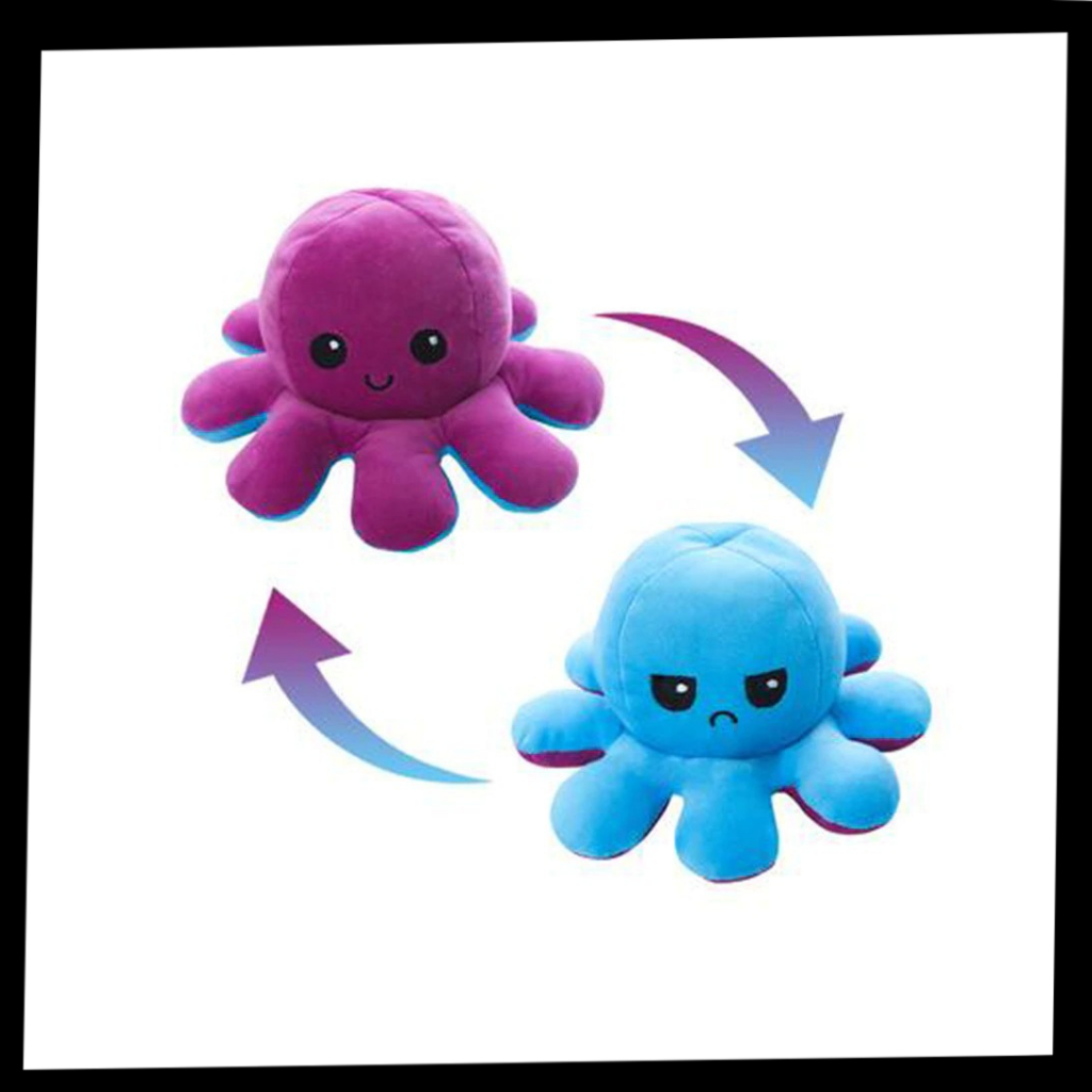 Mini pulpo reversible de peluche - Ozerty