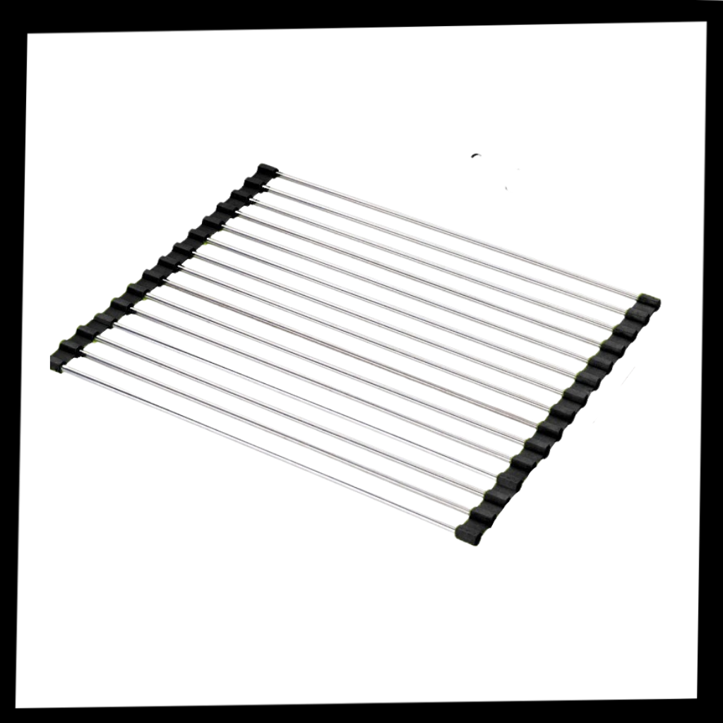 Escurridor de acero inoxidable enrollable para platos y alimentos - Ozerty