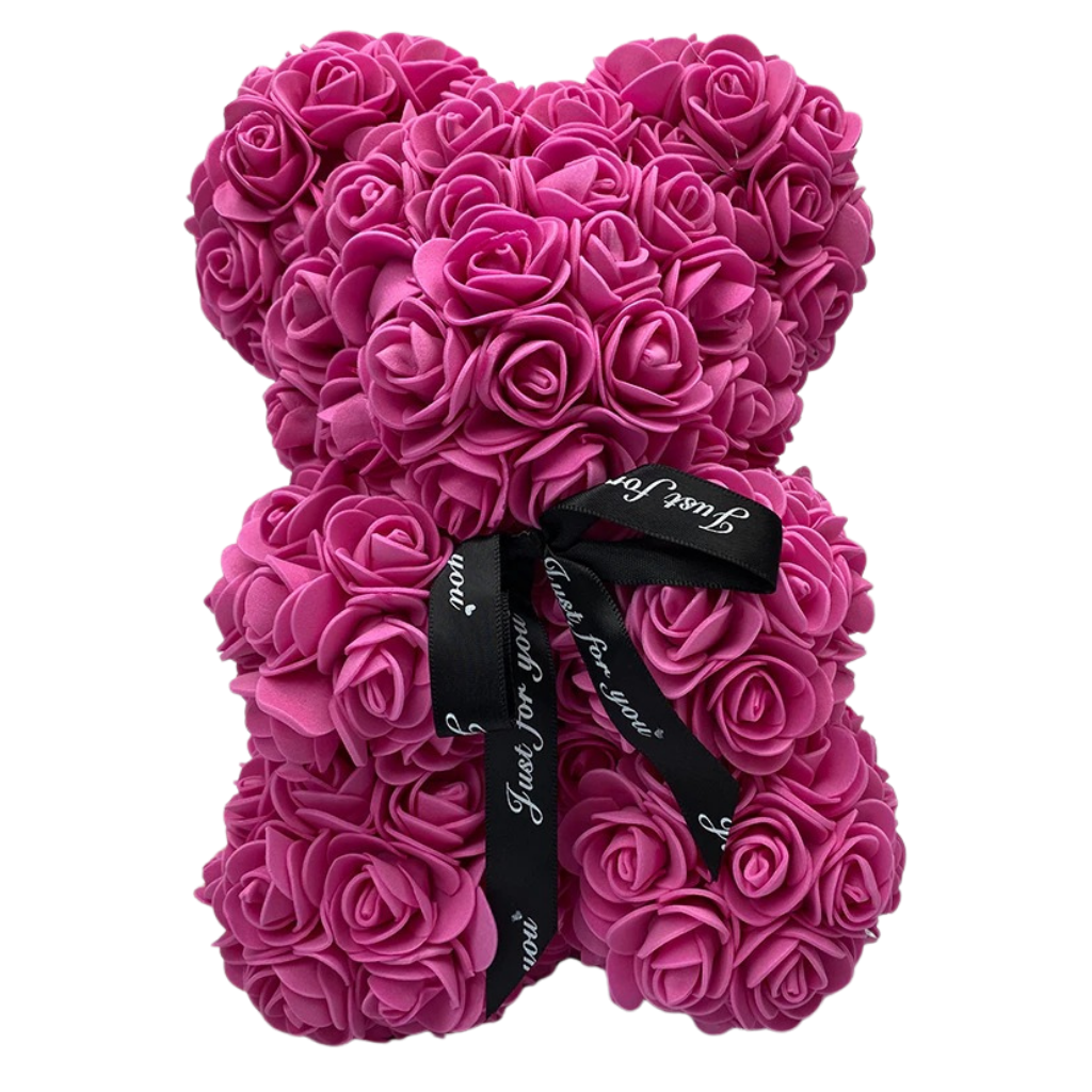Osito de peluche de rosas
