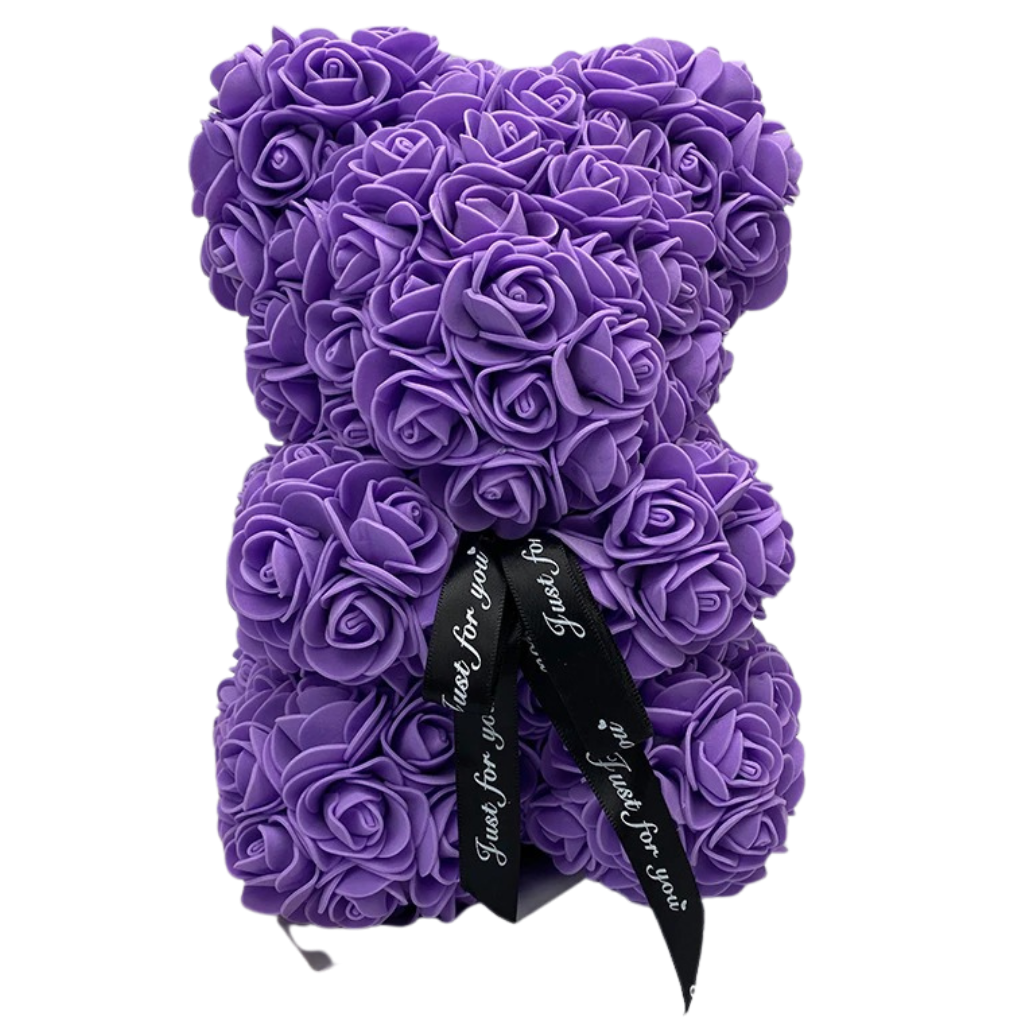 Osito de peluche de rosas