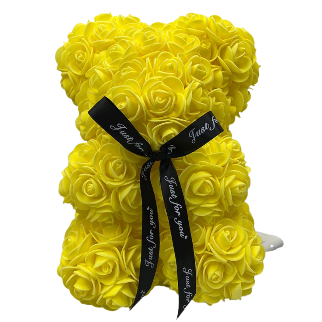 Osito de peluche de rosas
