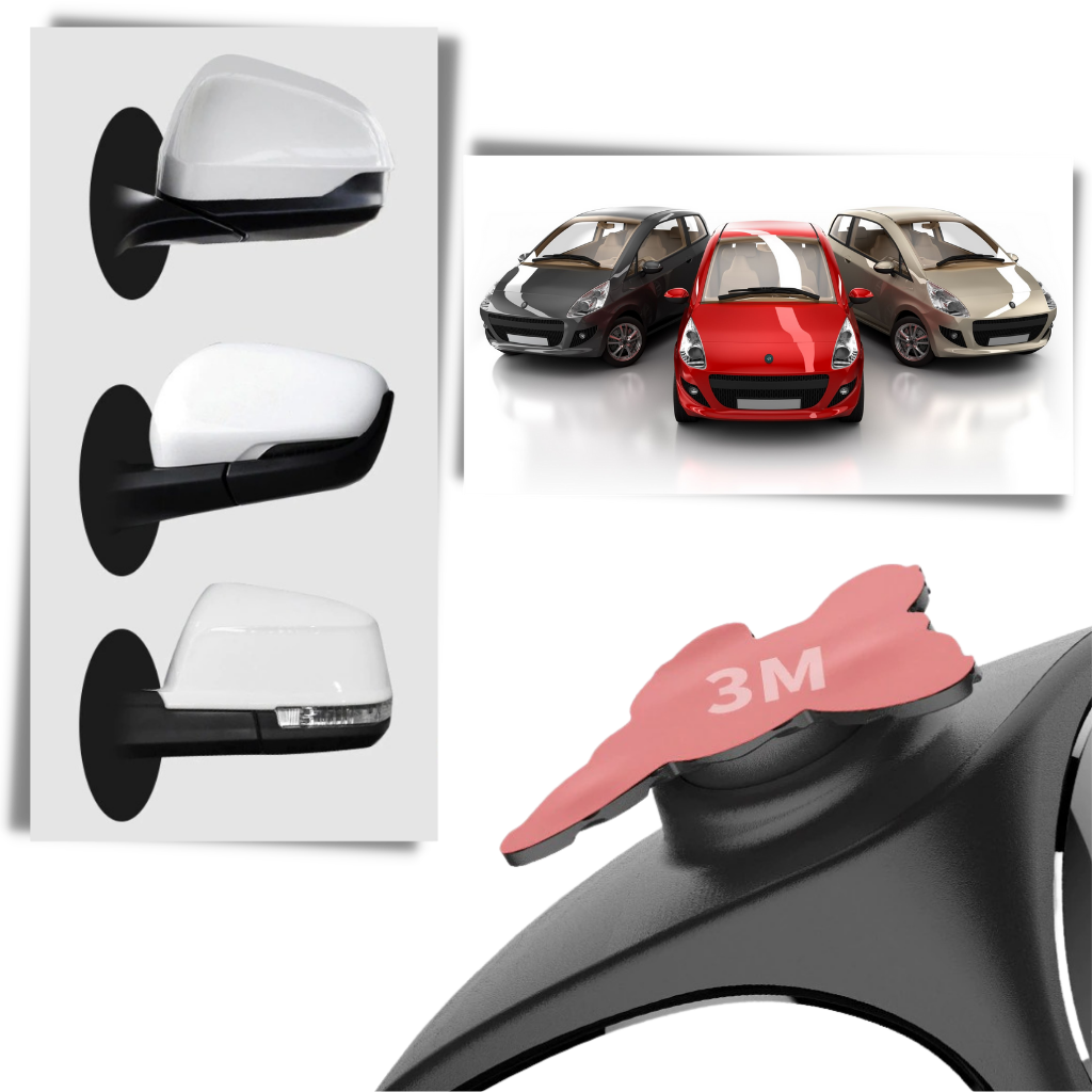 Espejo de coche giratorio con 2 puntos ciegos laterales - Ozerty