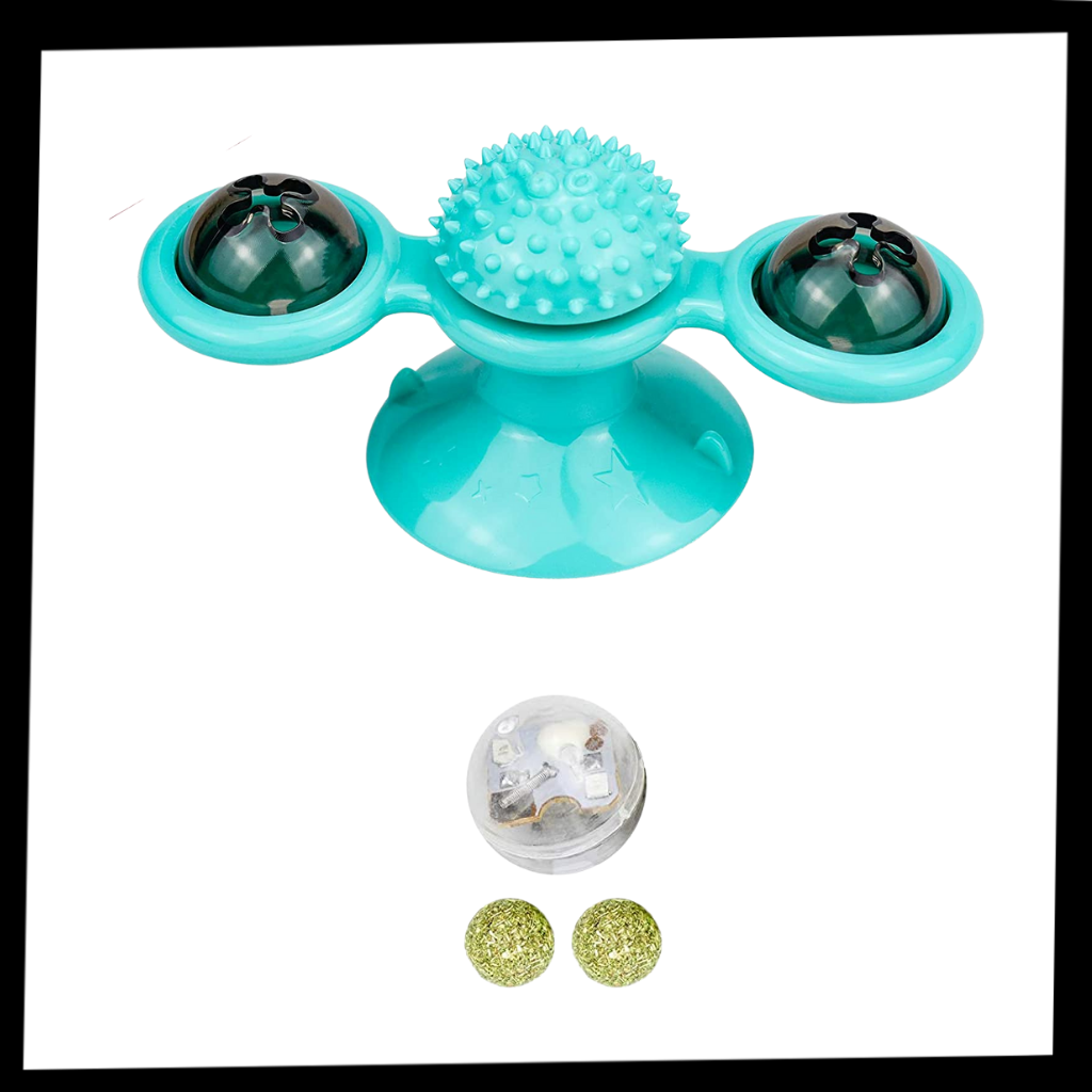 Juguete giratorio para gatos con cepillo - Ozerty