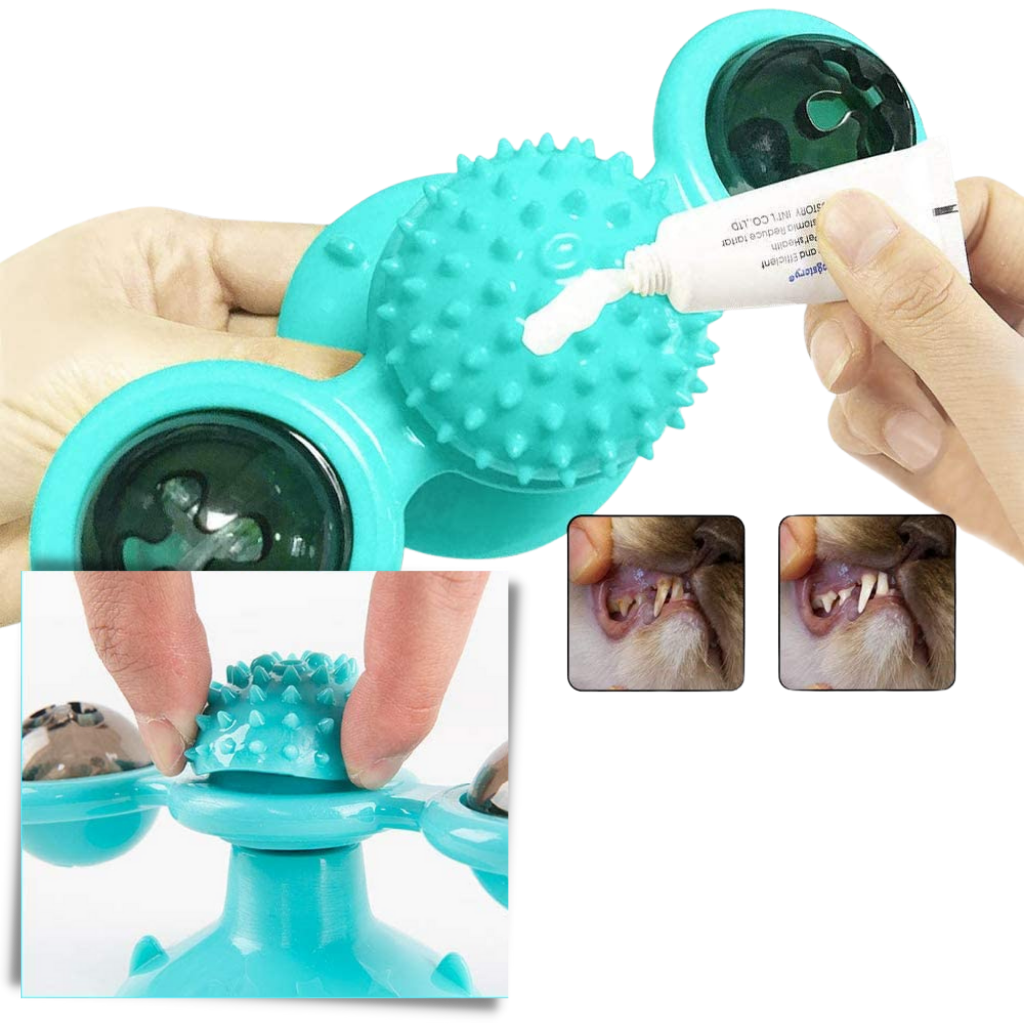 Juguete giratorio para gatos con cepillo - Ozerty