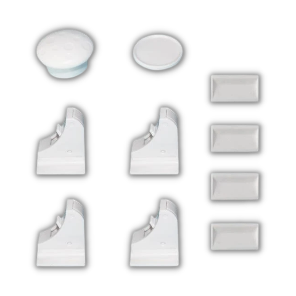 Paquete de 4 cerraduras magnéticas para armarios de seguridad para niños - Ozerty