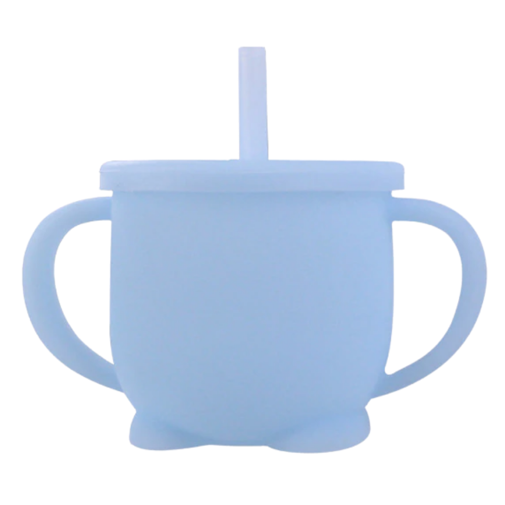 Vaso de silicona para bebés con pajilla