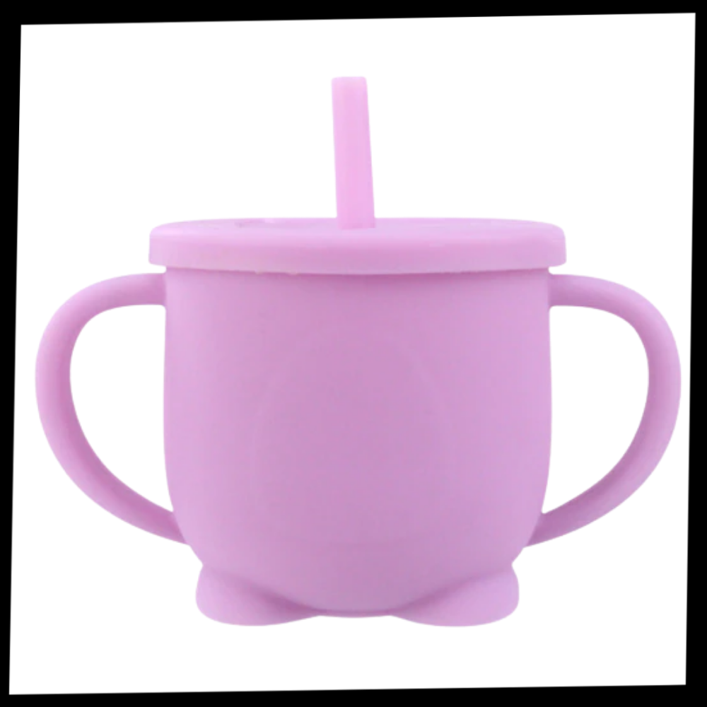 Vaso de silicona para bebés con pajilla - Ozerty