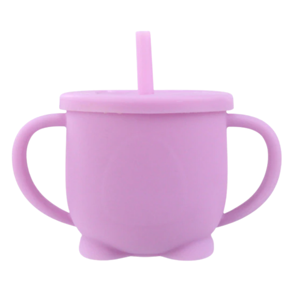 Vaso de silicona para bebés con pajilla