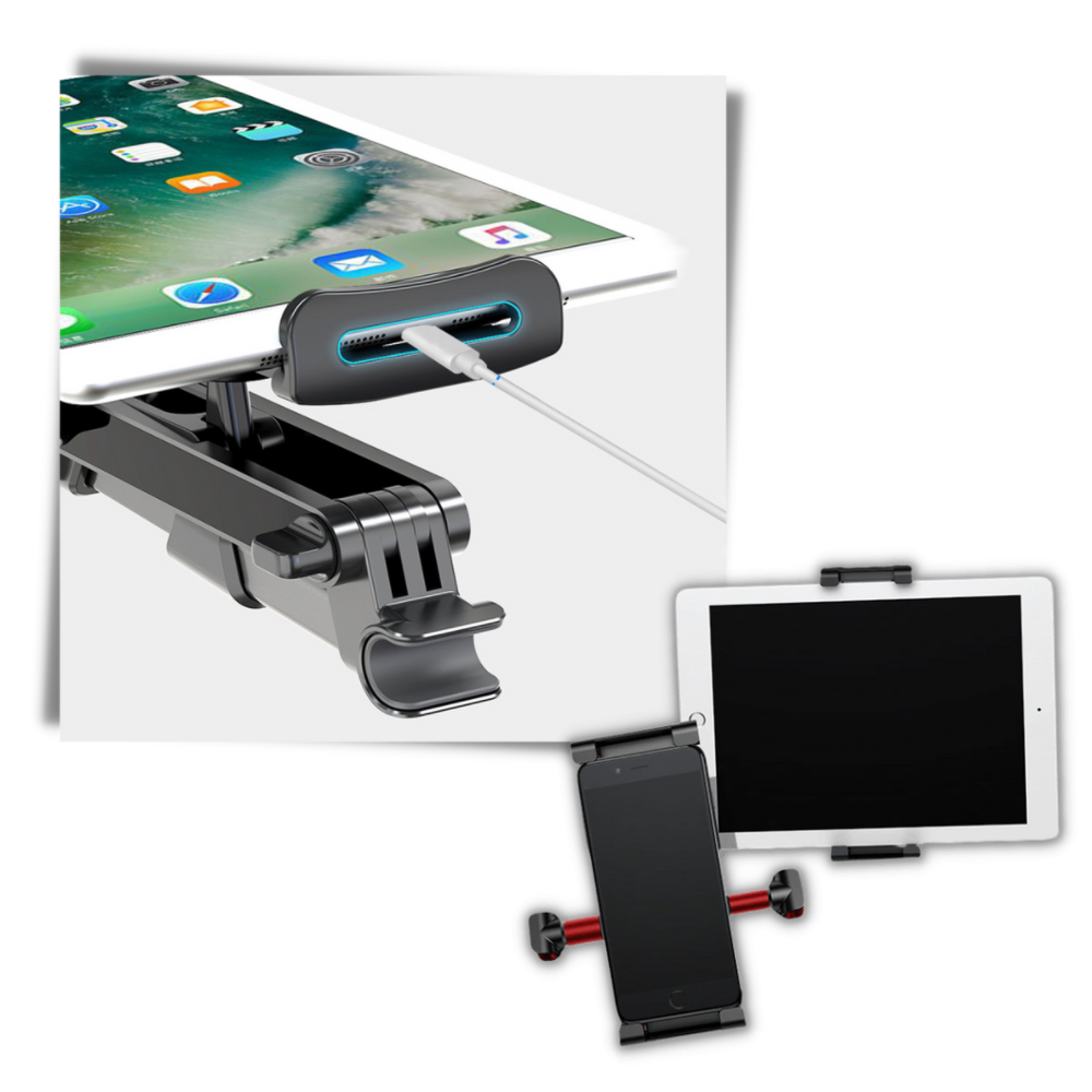 Soporte para teléfono y tableta en el asiento trasero del coche - Ozerty