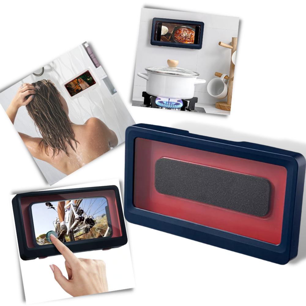 Funda impermeable de soporte de teléfono para la ducha - Ozerty