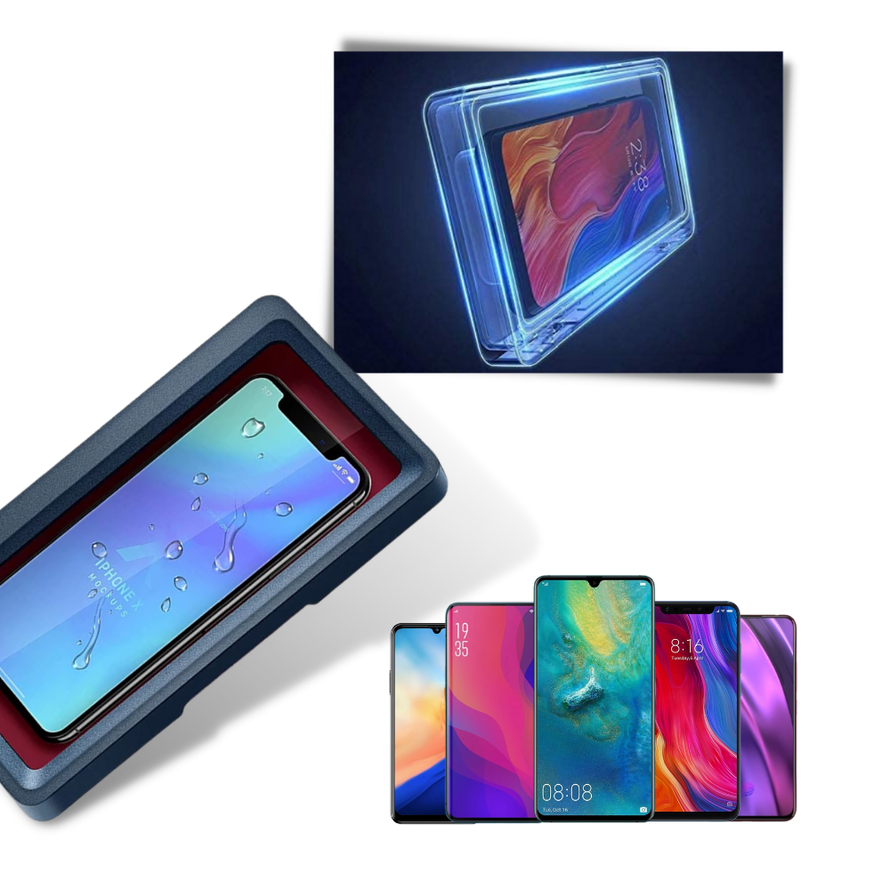 Funda impermeable de soporte de teléfono para la ducha - Ozerty