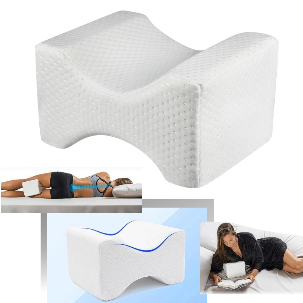 Almohada de espuma con memoria para las rodillas y las piernas de los que duermen de lado - Ozerty
