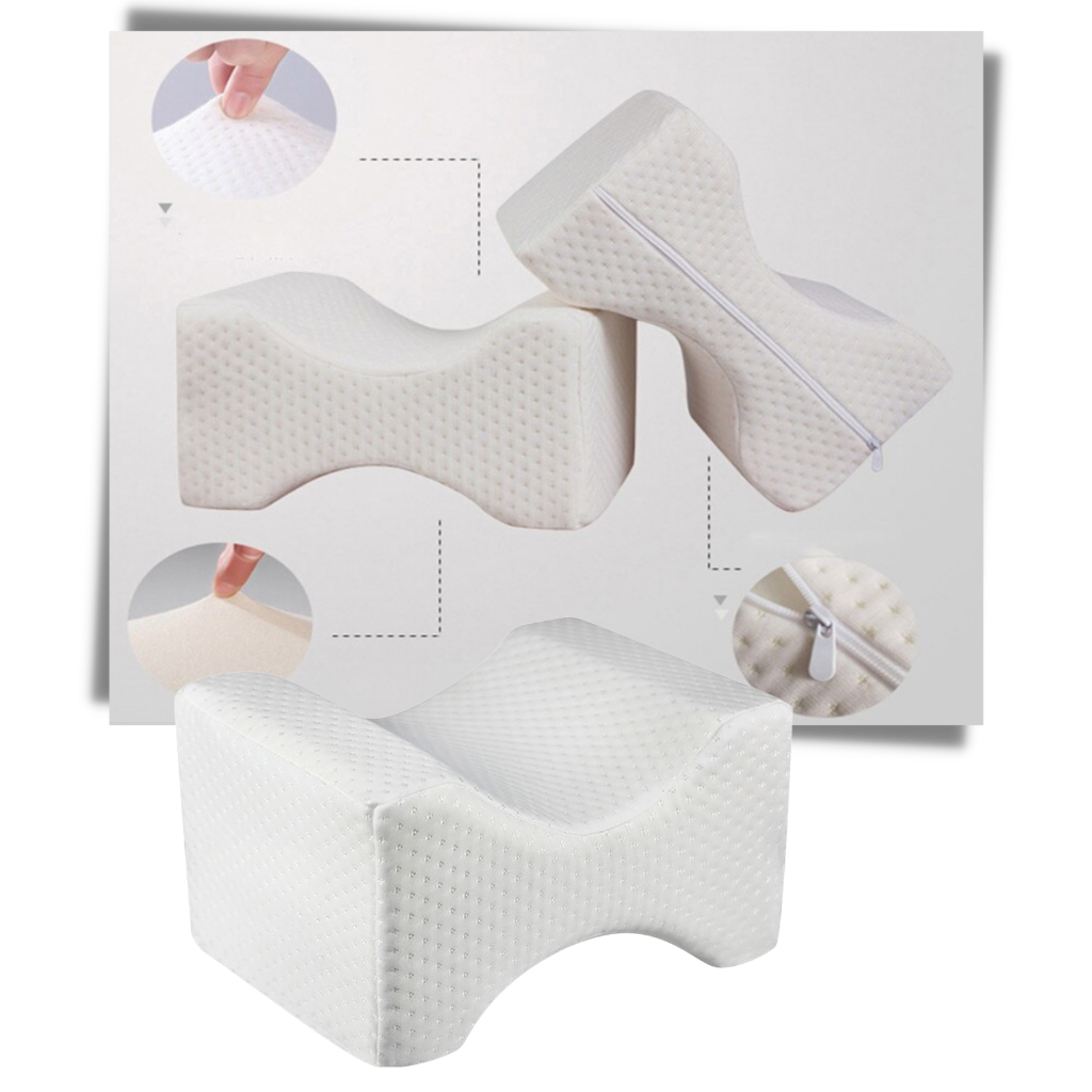 Almohada de espuma con memoria para las rodillas y las piernas de los que duermen de lado - Ozerty