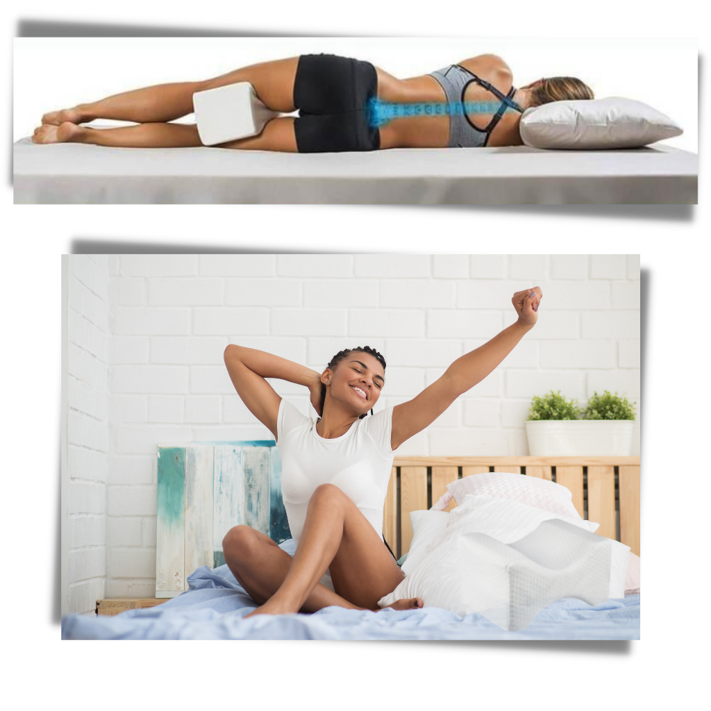 Almohada de espuma con memoria para las rodillas y las piernas de los que duermen de lado - Ozerty