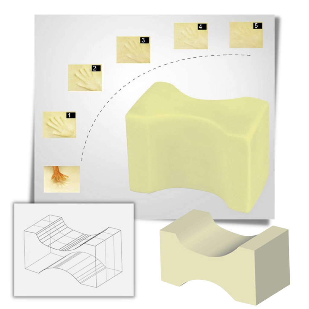 Almohada de espuma con memoria para las rodillas y las piernas de los que duermen de lado - Ozerty