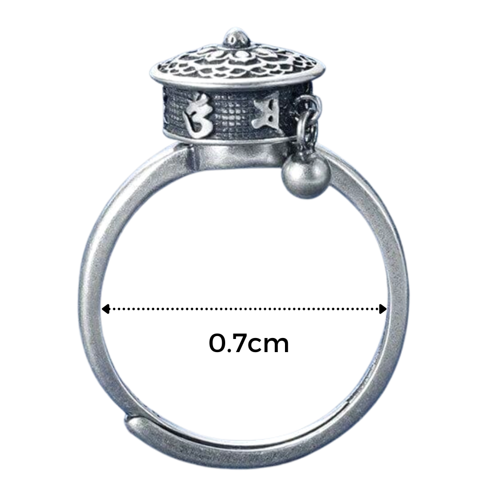 Anillo de mantra budista giratorio para mujer - Ozerty
