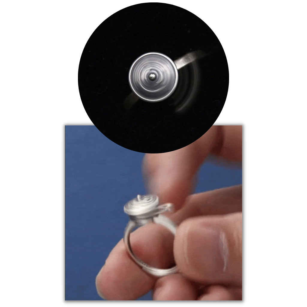 Anillo de mantra budista giratorio para mujer - Ozerty