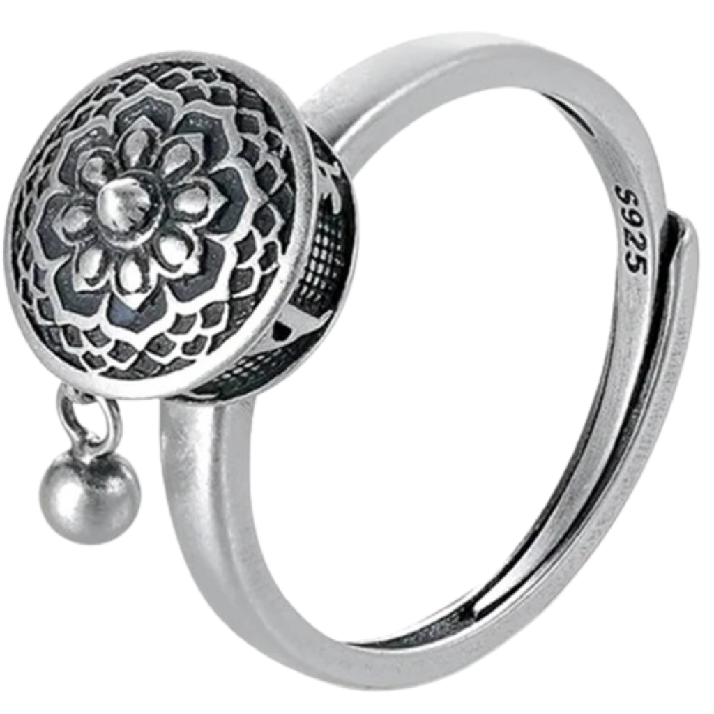 Anillo de mantra budista giratorio para mujer - Ozerty