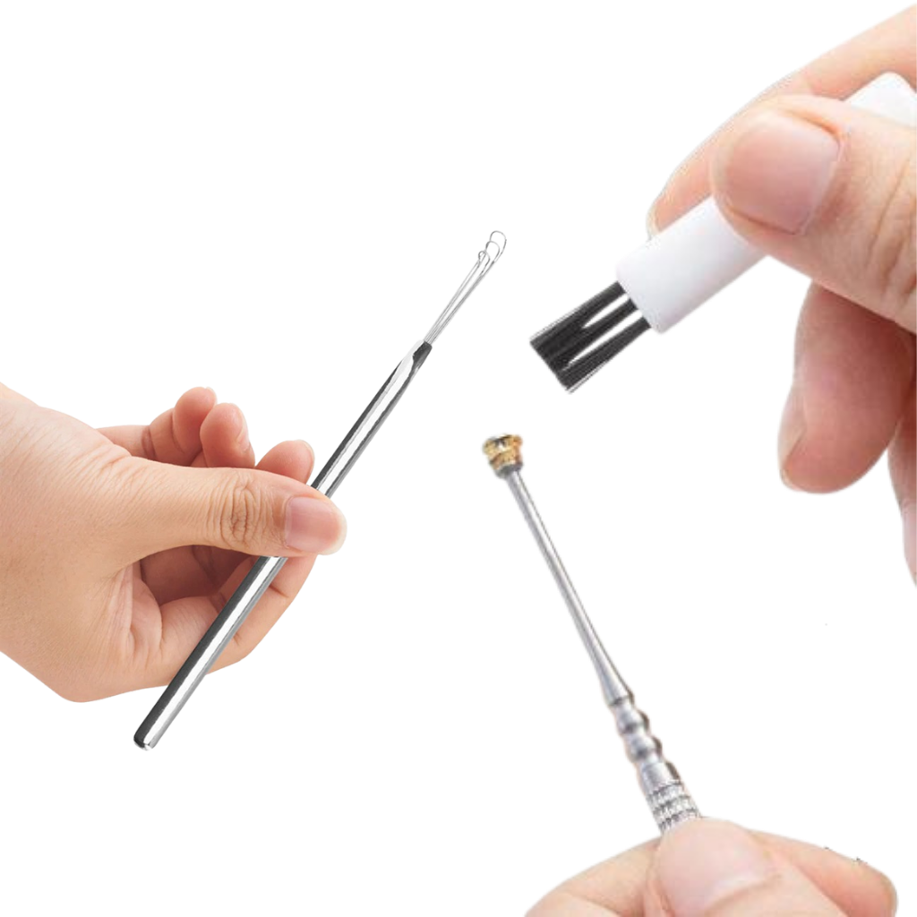 Juego de herramientas para limpiar la cera de los oídos de acero inoxidable - Ozerty