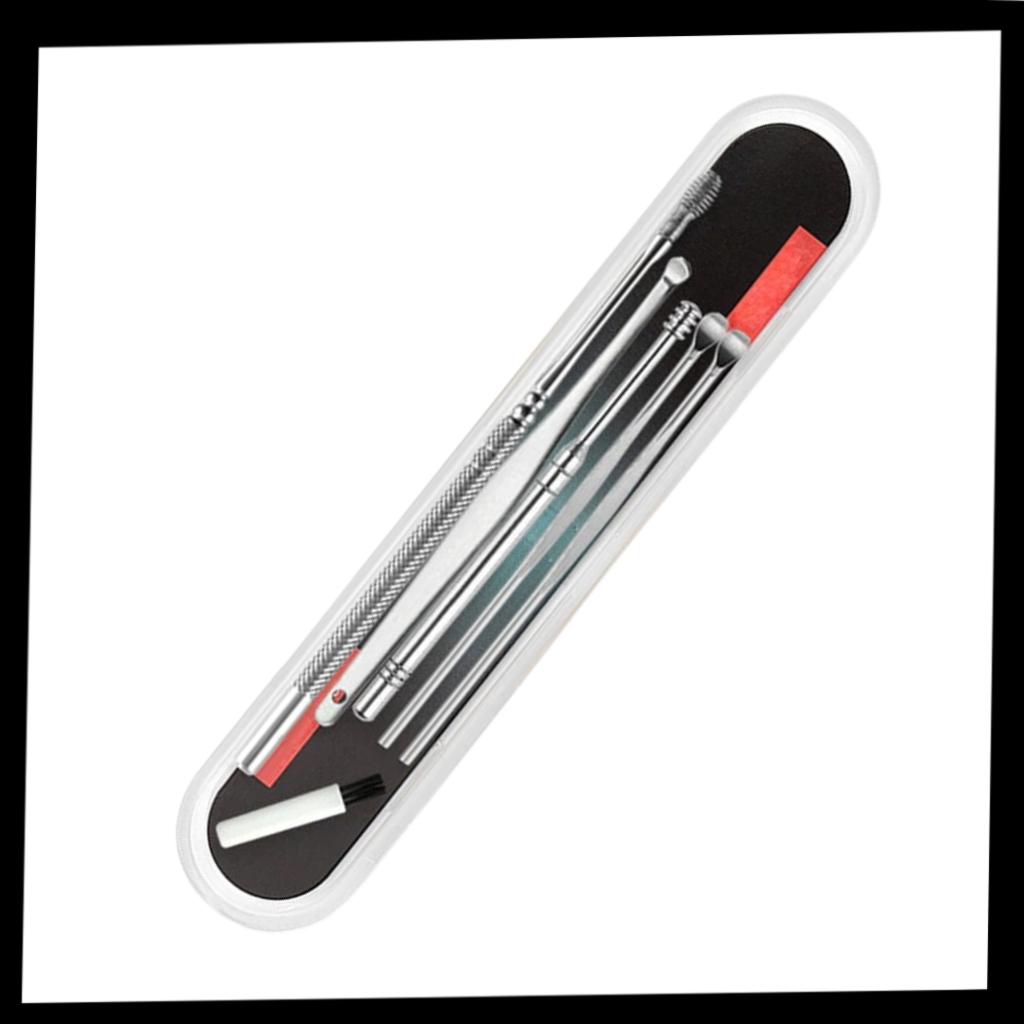 Juego de herramientas para limpiar la cera de los oídos de acero inoxidable - Ozerty