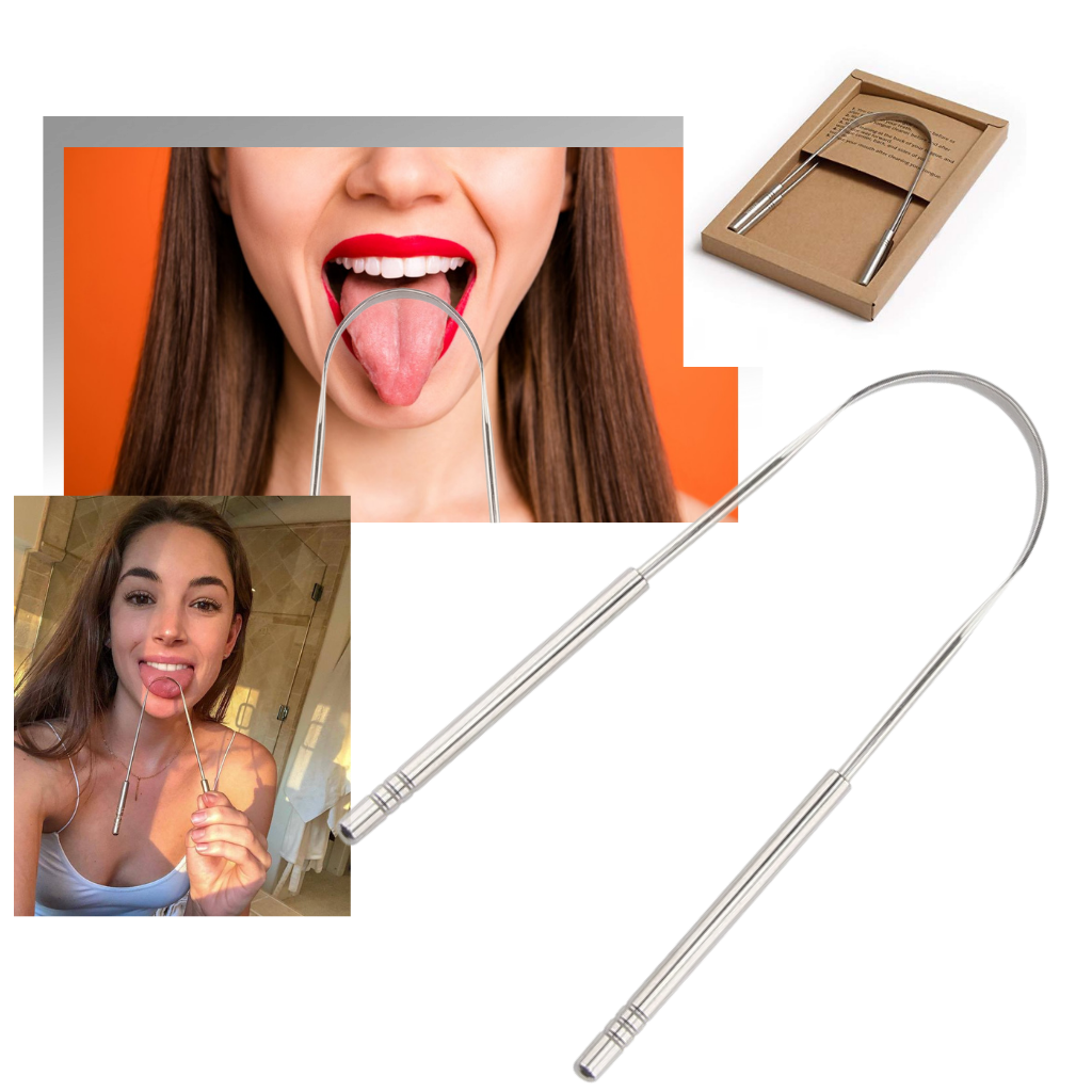 Limpiador lingual de acero inoxidable - Ozerty