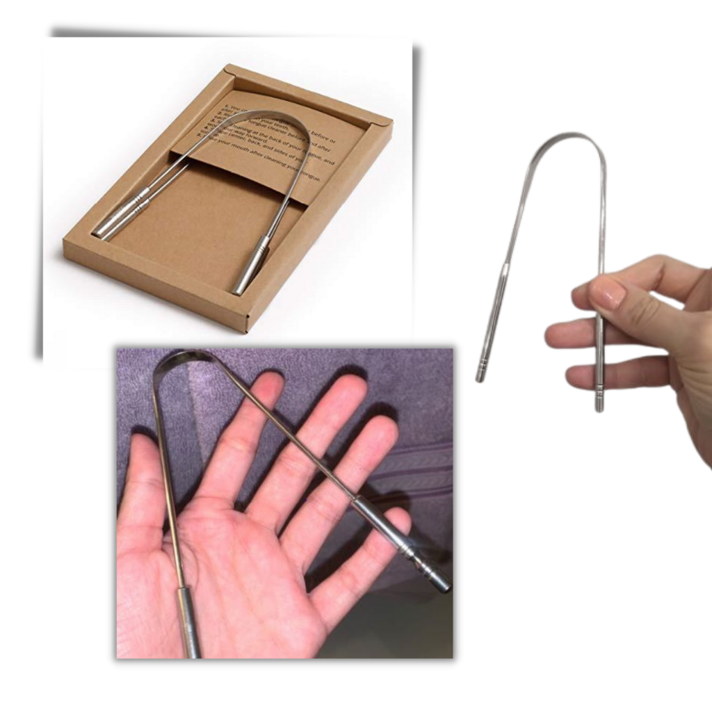 Limpiador lingual de acero inoxidable - Ozerty