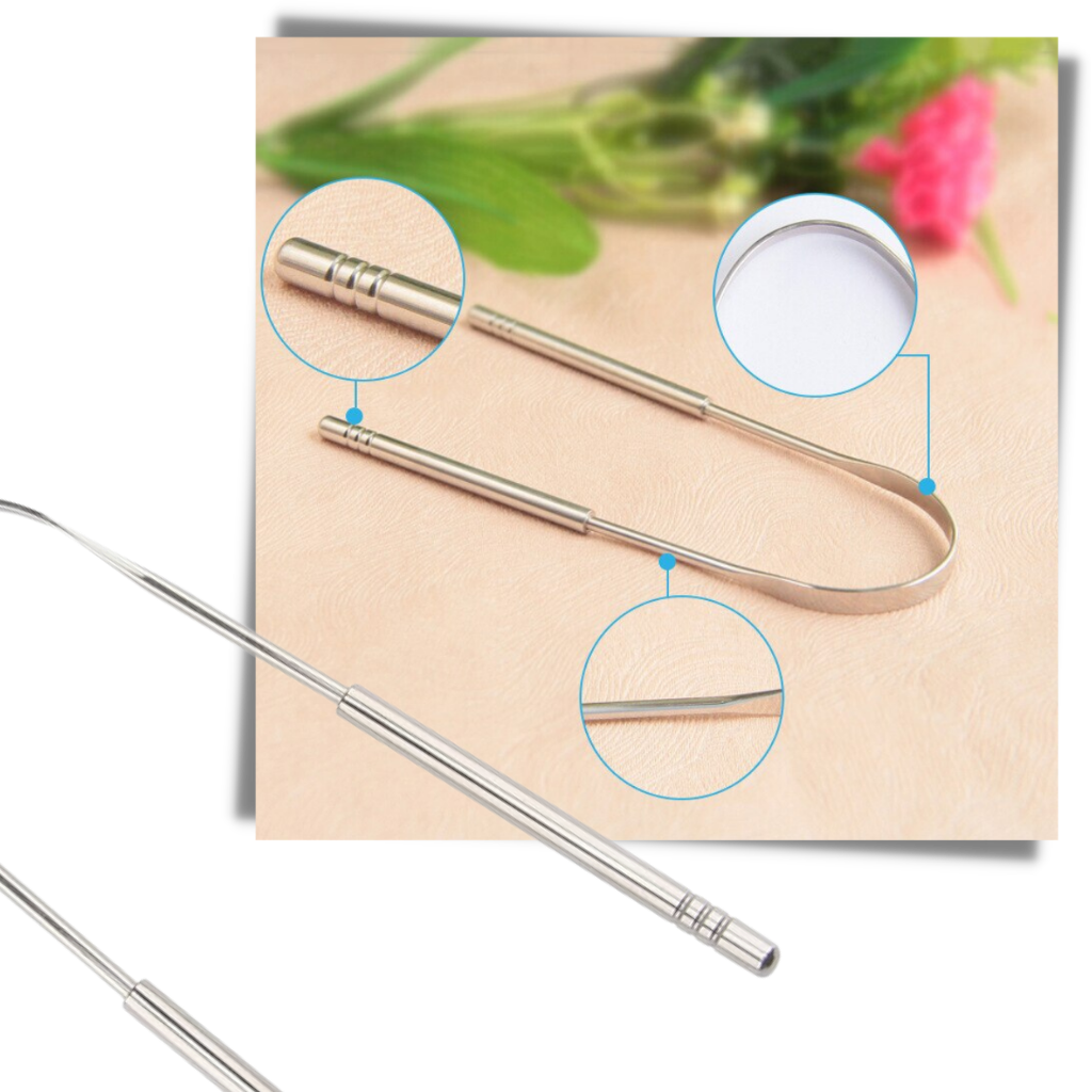 Limpiador lingual de acero inoxidable - Ozerty