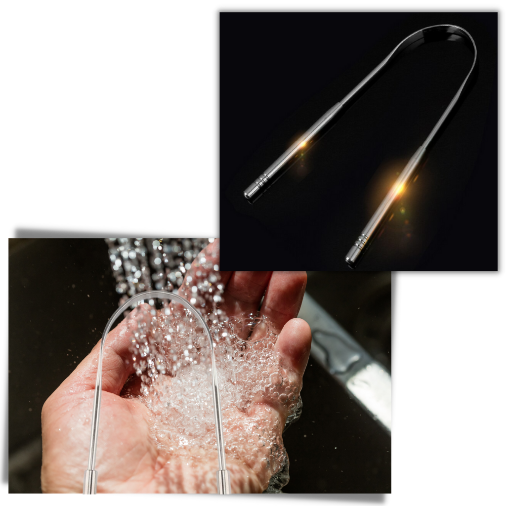 Limpiador lingual de acero inoxidable - Ozerty