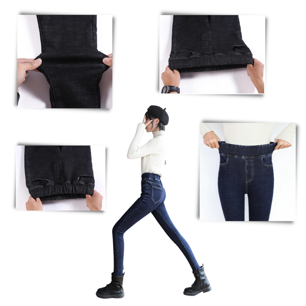 Jeggings térmicos de lana para mujer - Ozerty