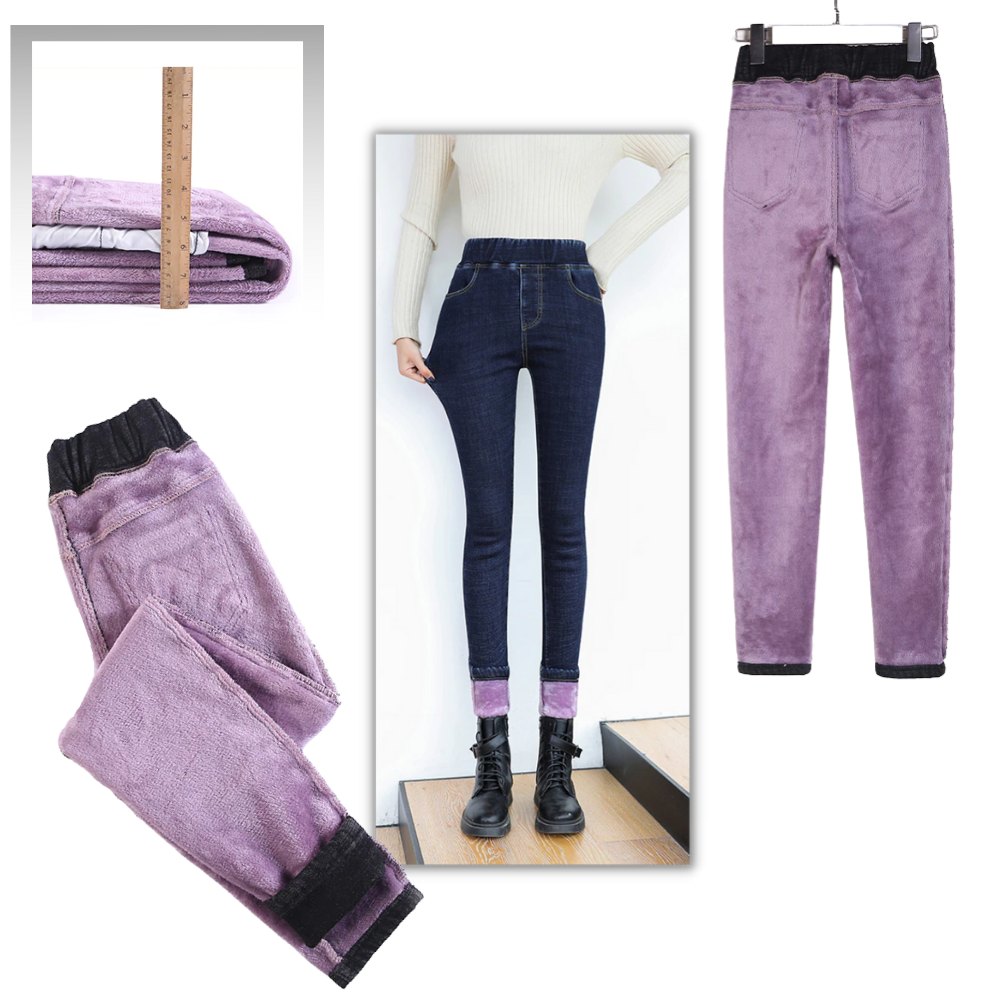 Jeggings térmicos de lana para mujer - Ozerty