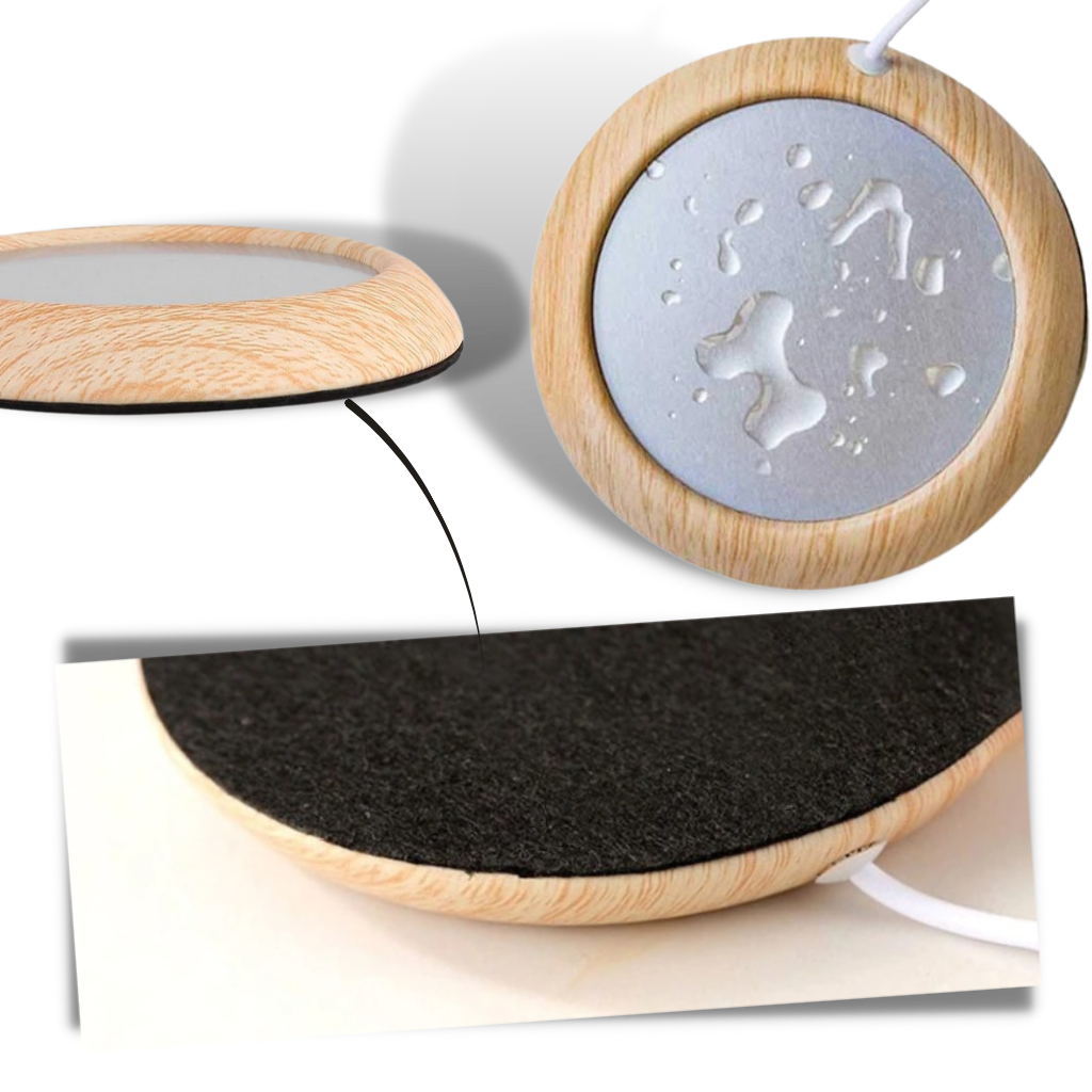 Calentador de tazas de madera eléctrico USB - Ozerty