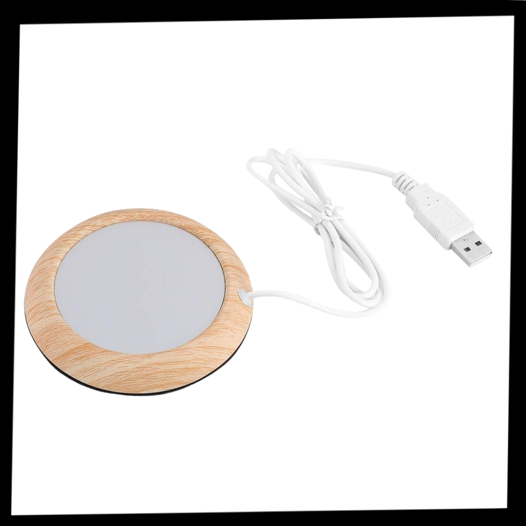 Calentador de tazas de madera eléctrico USB - Ozerty