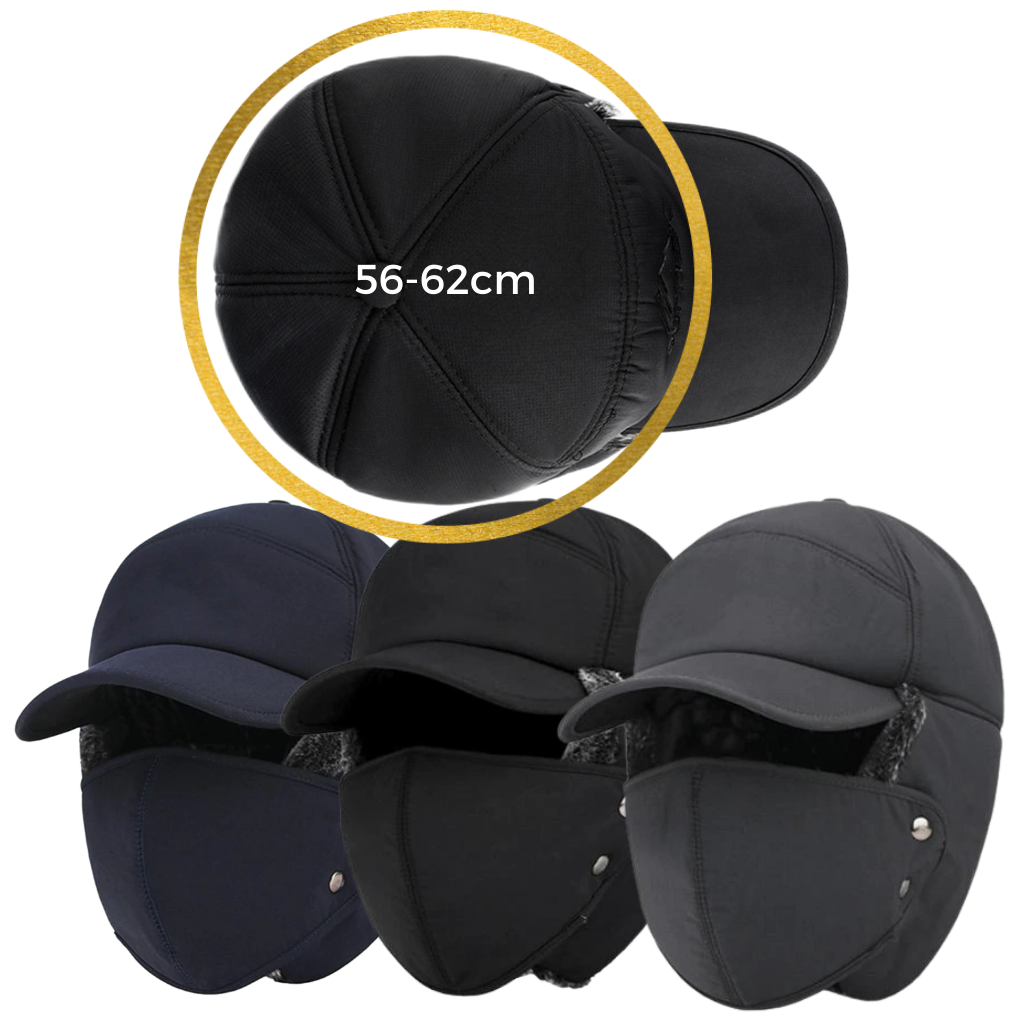 Gorra de protección facial y auditiva unisex a prueba de viento - Ozerty