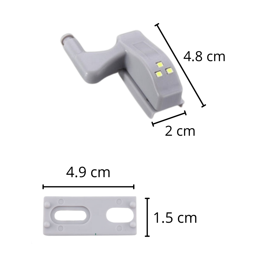 Paquete de 10 luces LED de bisagra - Ozerty