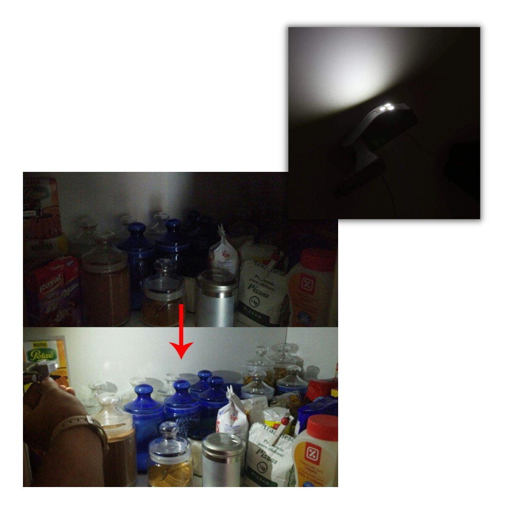 Paquete de 10 luces LED de bisagra - Ozerty