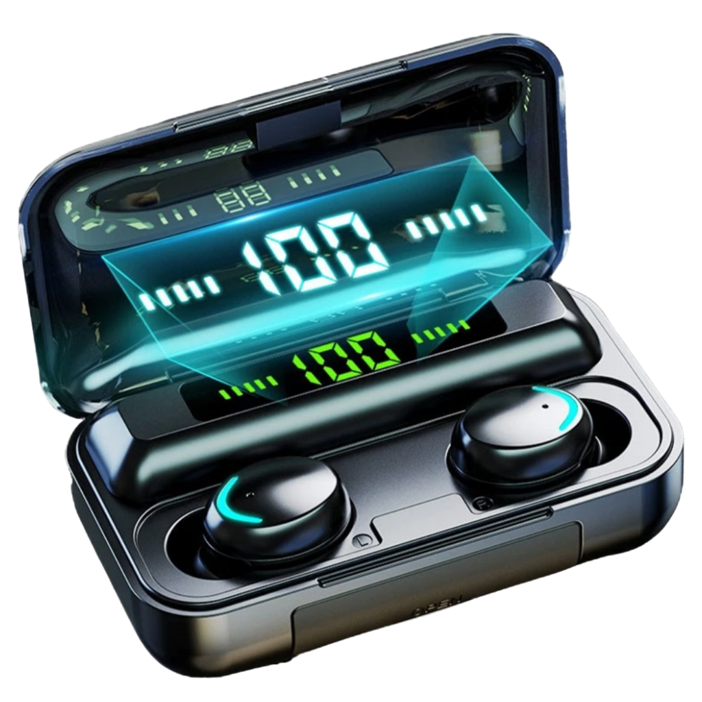 Auriculares Bluetooth con caja de baterías de carga - Ozerty